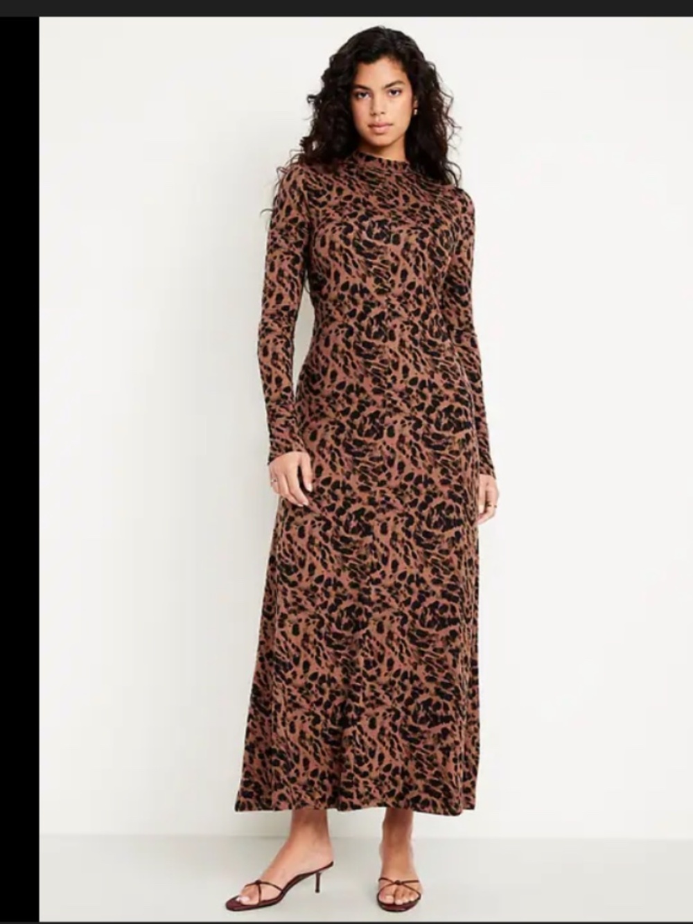 Old Navy Leopard Mock Neck Maxi Dress.-Sz XL